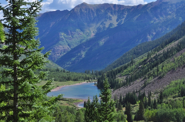 Maroon Lake from the Crater Lake Trail